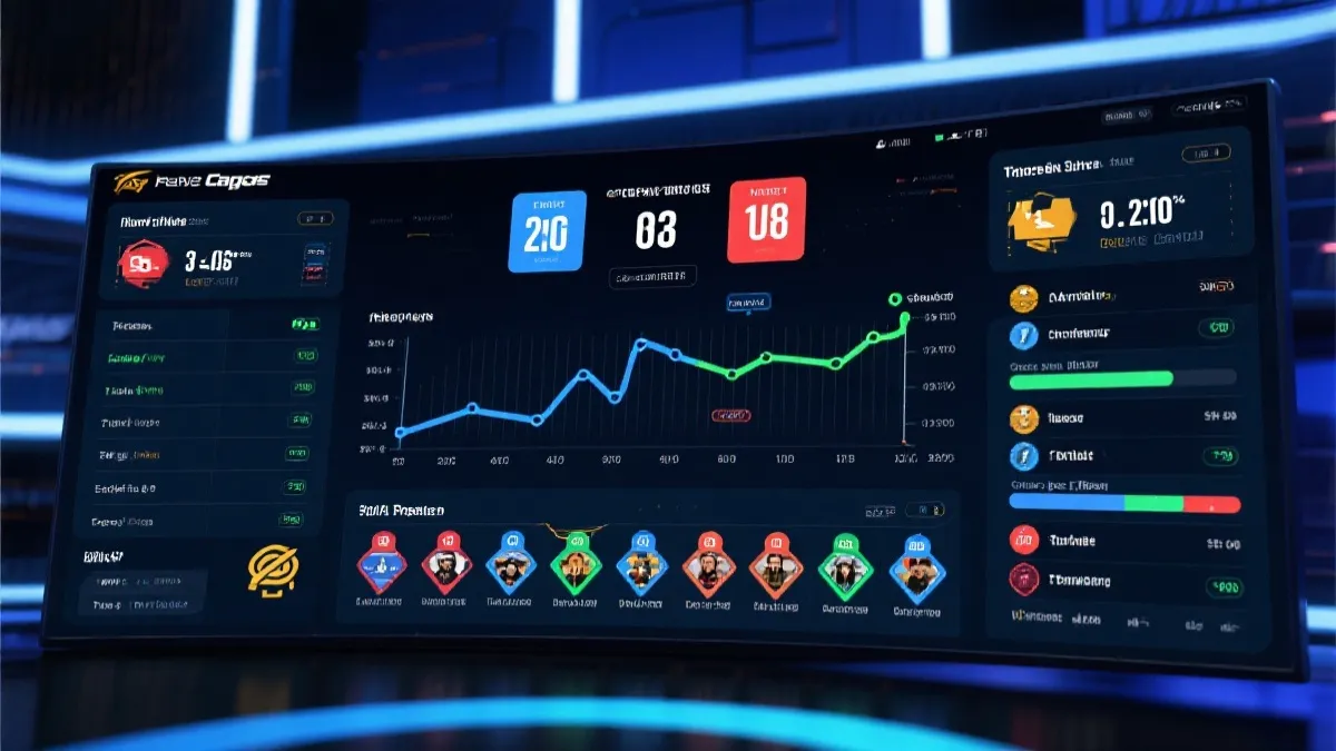 LPL中文直播与数据仪表盘示意